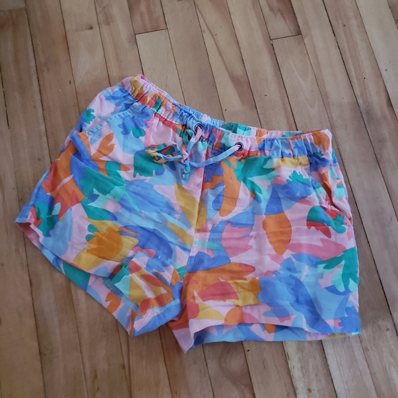 JOIE Tropical Print 100% Linen Short - S - Picture 2 of 9